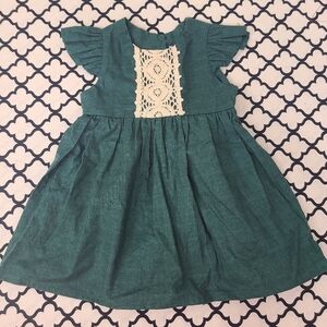 The Path Less Raveled Green Short Sleeve Dress Size 6 Months